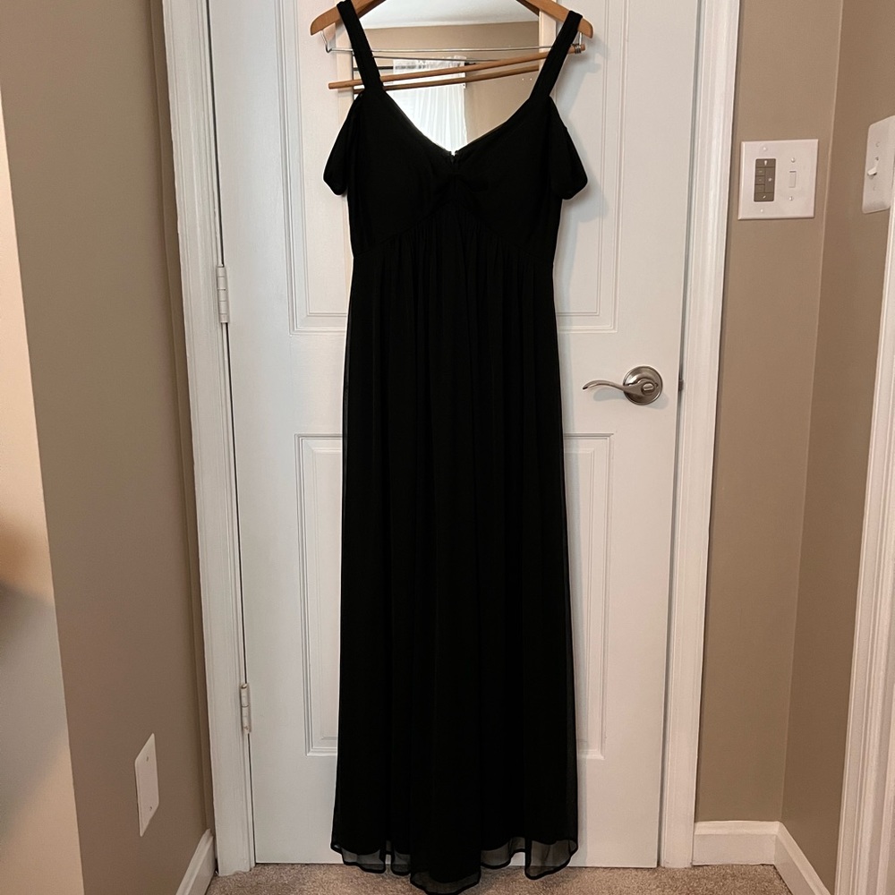 Pink Blush Maternity Floor Length Chiffon Gown- Size Large